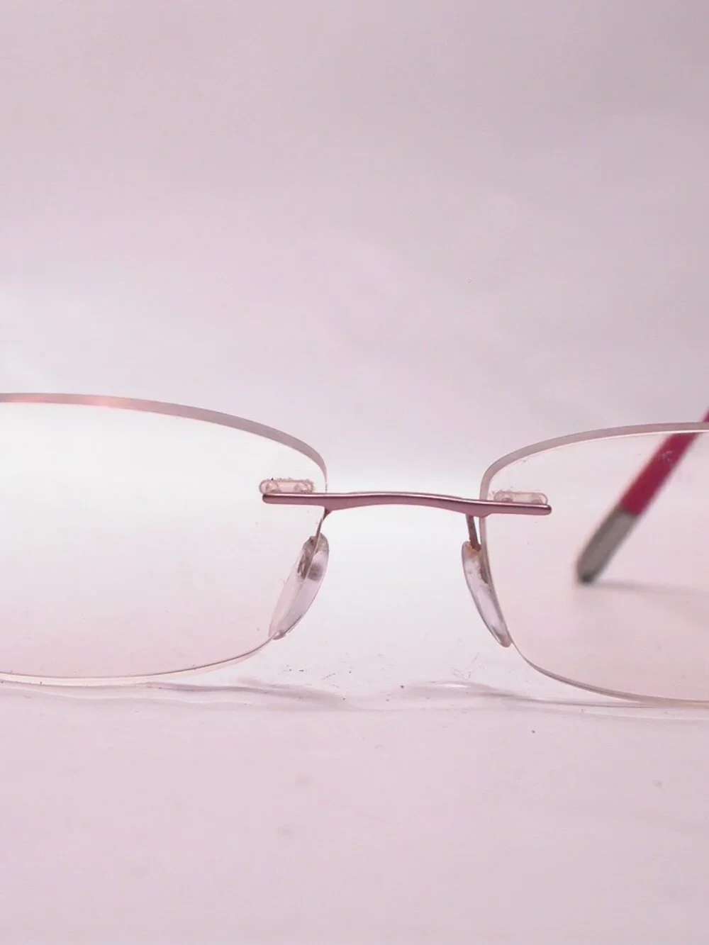 Silhouette Titan Frameless Pink clear Light Weight Eyeglasses Made in Austria